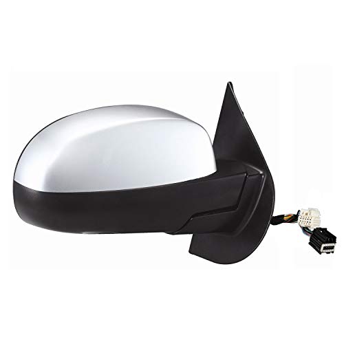 Fit System Mirror Passenger Side for Avalanche, Silverado/Sierra 1500, 2500, 3500, Suburban, Tahoe, Yukon/Denali/XL, Silverado/Sierra Hybrid, blk/chrm, Arrow Signal, memo, Pwr FLD, HTD Pwr