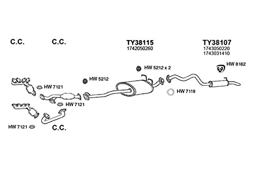 Muffler, Rear ANSA (TY38107)
