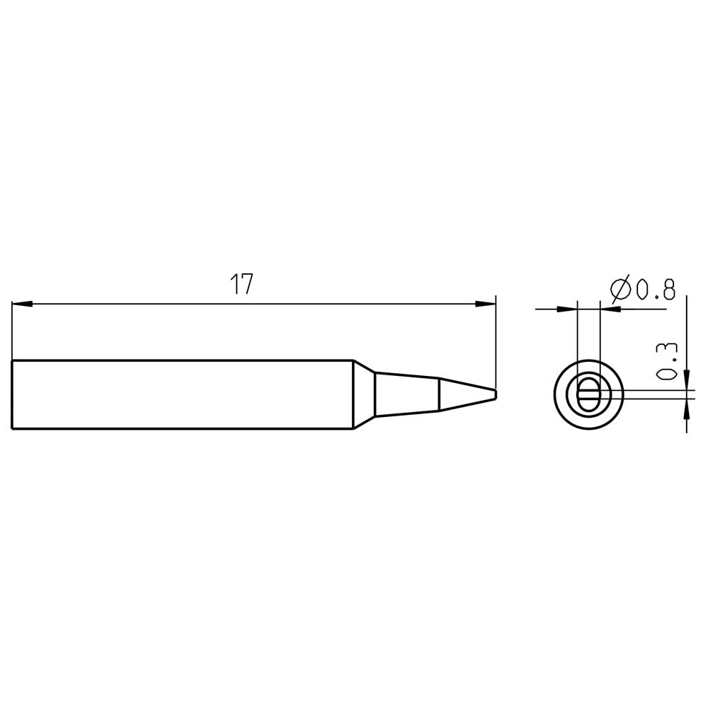 Welding Tool RTP 008 S Tip Chisel 0.8X0.3