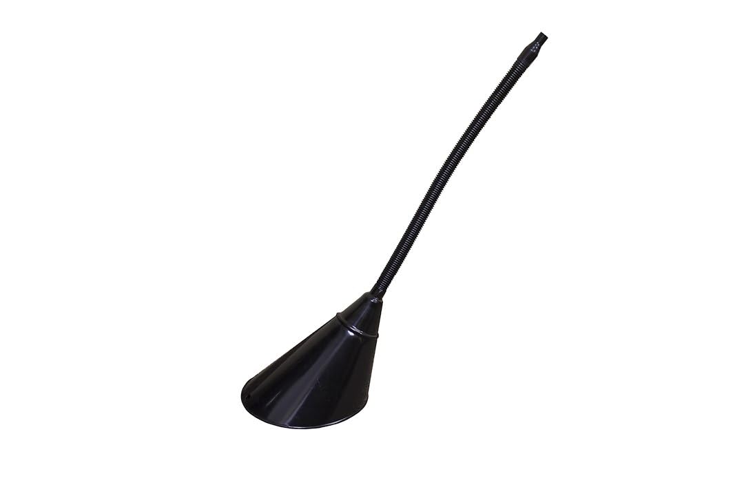 2 Qt Funnel King 94492 Transmission Funnel W/Flex Spout & Screen - Painted Black, Multicolor