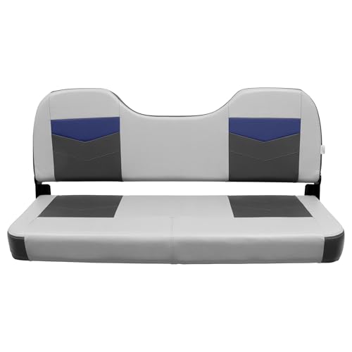 Pro Angler Wise 3348-1880 Tour Series Bass Boat 48" Fold Down Bench Seat, Marble/Blueberry/Charcoal