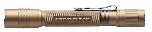 ProTac 2AA-X Streamlight 550-Lumen Multi-Fuel Personal Carry Tactical Flashlight with USB-C Rechargeable Battery, Coyote