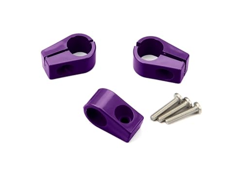 Single Place T-CLAMP, 11/16" (#8AN), 3 Pieces, Purple