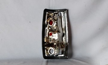 1985-1986 NISSAN PICKUP RIGHT HAND TAIL LIGHT LENS & HOUSING; 2WD; 720; CHROME TRIM TYC 11-1643-09