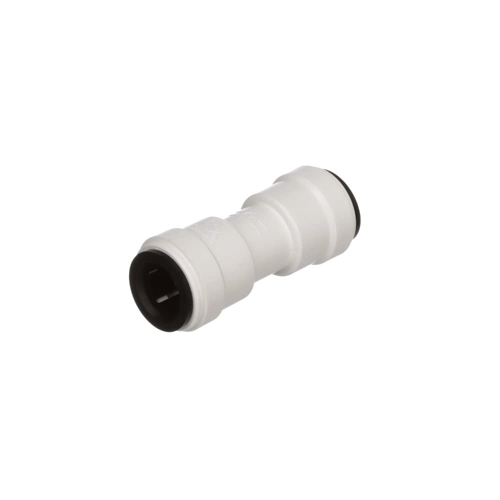 AquaLock Watts 3515-08 Plastic Series, 3/8" CTS x 3/8" CTS Off-White Lead-Free Polysulfone Tube Union Connector Coupling, O-Ring, Quick Push-to-Connect Design, Tool-Free Installation