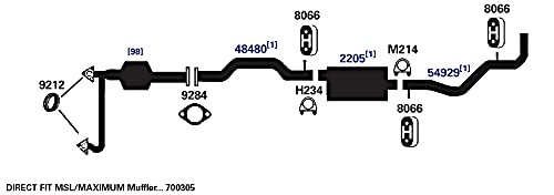 Exhaust Muffler AP Exhaust Products 2205
