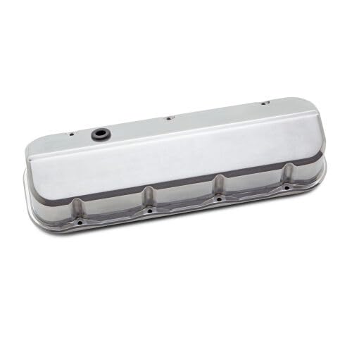 Proform Slant-Edge Valve Cover, Tall, Baffled, Breather Hole, Aluminum, Polished