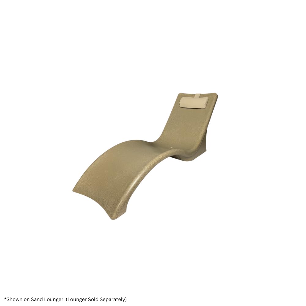 Global Pool Products Sunbrella Lounger Headrest for Pool Chairs - Lounge Head Resting Pillow - Chaise Lounge - Outdoor Pillow - Sand GPP-LF-LCH-S
