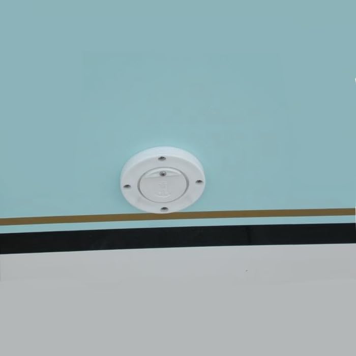 T-H Marine Scupper Valve Assembly Flush Mount - Flexible Thermo-Plastic Curl Proof Flapper for 1 to 1-1/4 Inch Drain Tubes or 1-1/2 Inch Thru Hull - Marine Deck Drainage - White