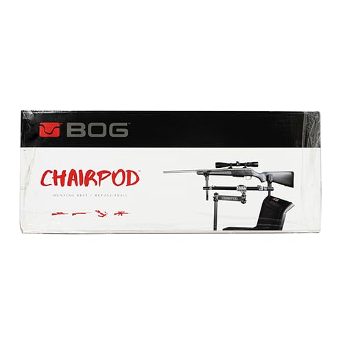 ChairPod BOG Hunting Rest with Maximum Shooting Stability, Tension Knobs, Tilting Frame, Adjustable Height, Swivel Chair, Hands-Free Use, and Comfortable Design for Hunting, Shooting, and Outdoors