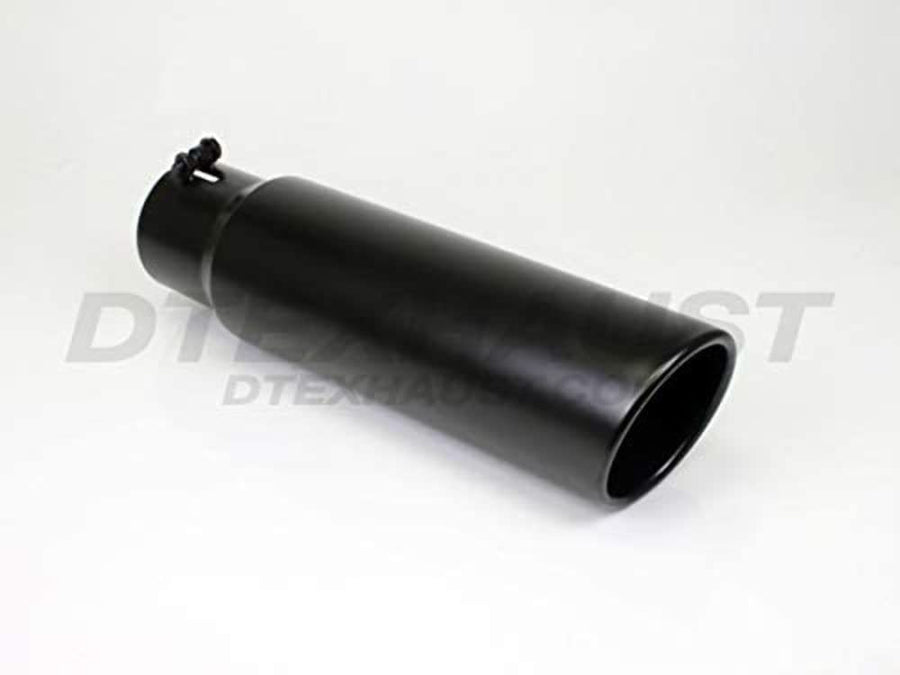 Bq9-405018Rbk Different Trends Black Powder Coated 5In Rolled Slant 18In Bolt On Blk Exhaust Tip 4.00In Id/5