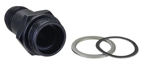 Moroso Carburetor 65149 Fuel Inlet Fitting, 8AN x 7/8-20, 2" Long, Black Anodize