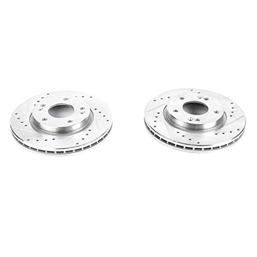 Power Stop Front JBR1325XPR Evolution Drilled & Slotted Rotor Pair For Hyundai Elantra 2007-2010 [Model Specific]