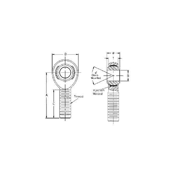 QA1 Precision Products ENDURA CARBONM-R EXMR16-1 ROD END (-14 THRD) 1-1