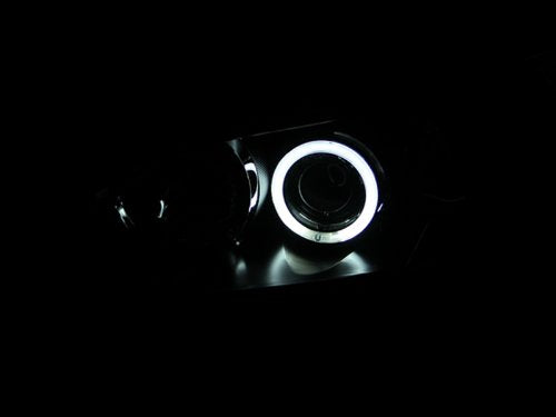Mazda 3 Anzo USA 121228 Projector Halo Black Clear Amber Headlight Assembly - (Sold in Pairs)