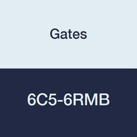 Gates Field Attachable 6C5-6RMB for C5C, C5D and C5M Hose, Male O-Ring Boss, Steel, 5/16" ID