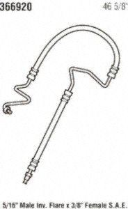Power Steering Gates 366920 Hose Assembly Pressure Line