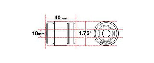 BUILDER SERIES xAxis (Bolt Size) 10mm X 40mm (Width) X 1.750 (Outer Dia.)