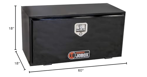 JOBOX Crescent Black Steel Underbed Box 60" x 18" x 18" - 794982