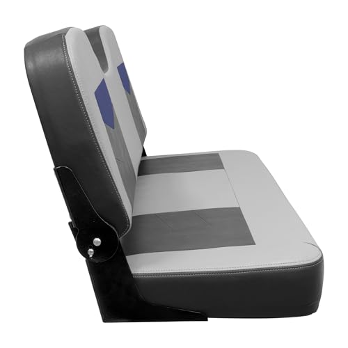 Pro Angler Wise 3348-1880 Tour Series Bass Boat 48" Fold Down Bench Seat, Marble/Blueberry/Charcoal