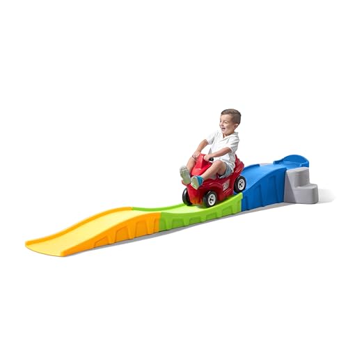 Step2 Up & Down Roller Coaster Anniversary Edition Kids Ride On Toy, Push Car, Indoor/Outdoor Playset, Made of Durable Plastic, Max Weight 50 lbs., For Toddlers 2-5 Years Old, Multicolor