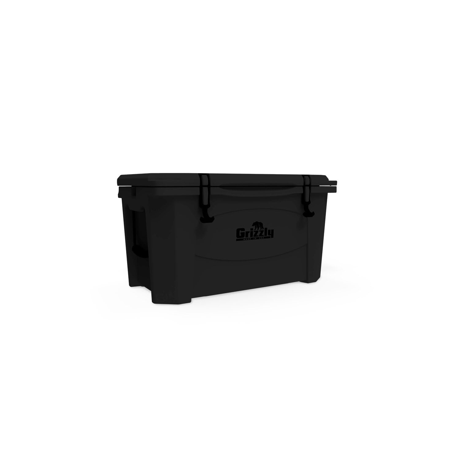 60 Cooler Grizzly | 60 qt Ice Chest Durable Rotomolded Insulated | Made in USA | Warranty for Life | for Beach Boat Camping Fishing Hunting | G60 | Blackout