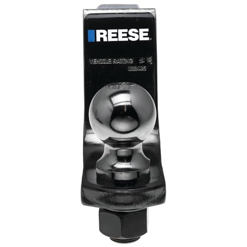 Trailer Hitch Reese 21611 Ball Mount Starter Kit, Fits 2 Inch Square Receiver, 4 Inch Drop, 7,500 lbs. Capacity, Includes 2 Inch Trailer Ball