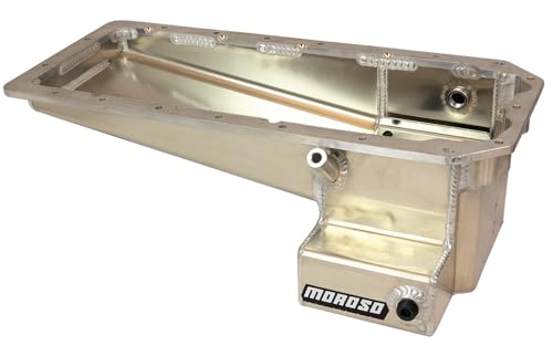 Moroso Aluminum Oil Pan 21167, Fits Chrysler Mopar Dodge Gen 3 Hemi Engine, 5.7/6.1/6.4/6.2 w/Hellcat Supercharger Front Rail