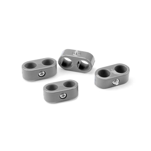 Double Place T-CLAMP, 1/2"-1/2", 4 Pieces, Gray