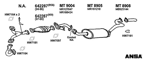Exhaust Pipe Flange Gasket New for Lancer Mirage Montero