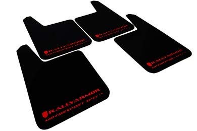 Rally Armor Universal MSpec Mud flap White logo MF20-MSUR-BK/WH