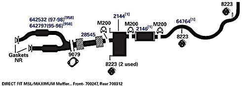 Exhaust Muffler AP Exhaust Products 700247