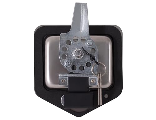 3-Point Locking Latch Buyers Products T-Handle with Gasket, 2 Keys, Polished Stainless Steel for Truck Bed Tool Boxes, Trailer Doors, RVs, Campers, Truck Cap Latch