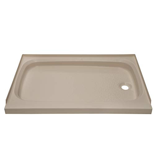 24" x 36" Lippert Replacement Parchment Shower Pan with Right Drain for RVs, Travel Trailers, 5th Wheels, and Motorhomes - 209496
