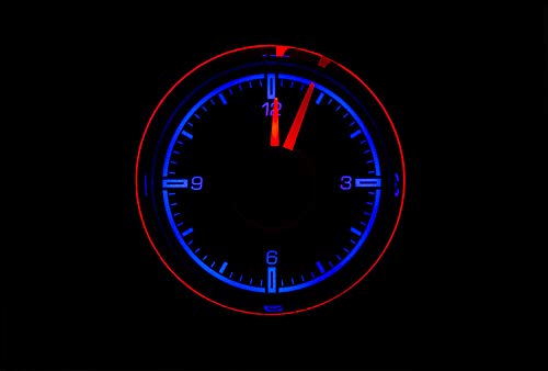 Dakota Digital 2 1/16" HDX Style Clock, Black Face - Universal Compatible with Most Vehicles