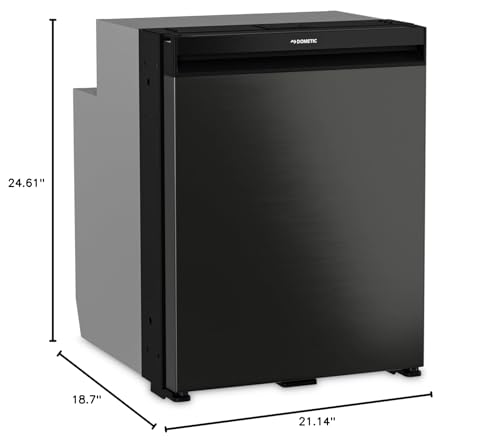 Dometic NRX80E, Refrigerator/Freezer Compressor, Economy, DC Only, 80 Liter, Black Door, Ships without Frame