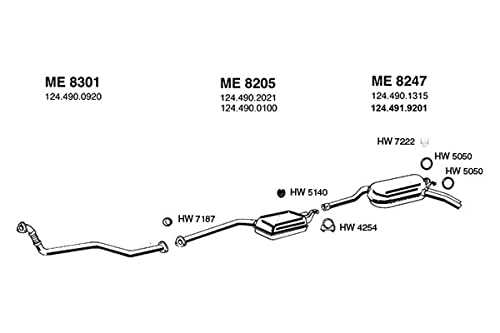 Rear Ansa ME8247 Exhaust Muffler