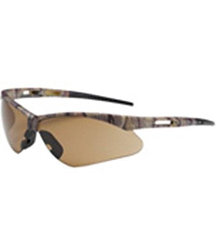 Anser Semi-Rimless 250-AN-10121 Safety Glasses with Camouflage Frame, Brown Lens and Anti-Scratch Coating