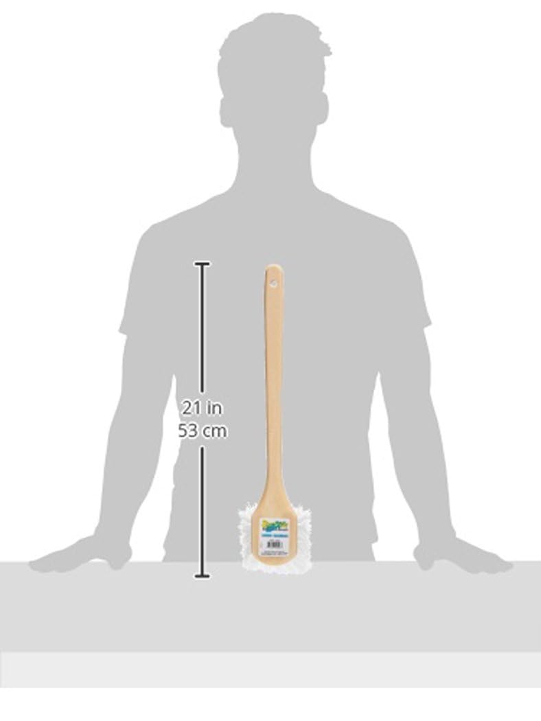 Utility Long Handle STAR BRITE Scrub Brush - Marine-Grade Heavy-Duty Stiff Bristled Scrubber - Extra Long Flagged Bristles for More Cleaning Power in Hard to Reach Areas - 20" (040026)