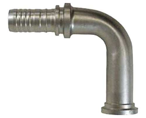 GlobalSpiral Gates 24GSP-24FL90-148 Couplings, Code 61 O-Ring Flange, Zinc Plated Carbon Steel, 6.89", 90° Bent Tube, 1 1/2" ID