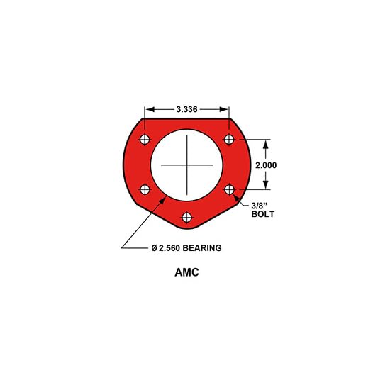WILWOOD 140-13398-DR P-B Kit FDL P/S, Drilled-Red AMC 71-74 2.60" Offset