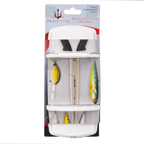 T-H Marine Tackle Boat Titan Gear Caddy Organizer - Marine Knife and Plier Holder with Suction Cups Holds Fishing Tools, Lures and Baits - Easy Installation (White)
