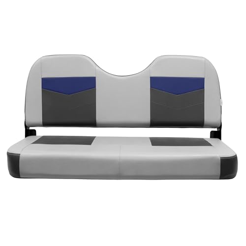 Pro Angler Wise 3342-1880 Tour Series Bass Boat 42" Fold Down Bench Seat, Marble/Blueberry/Charcoal