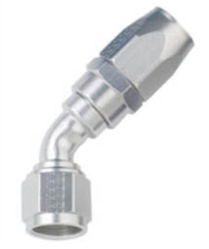 Clear Fragola -16AN x 45 Degree Power Flow Hose End