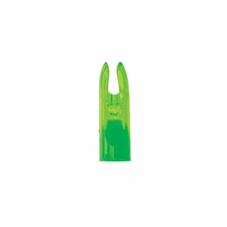 Truglo Lightweight 5/16in Waterproof High-Visible Durable Green Archery Arrow Replacement Nocks for Tapered Bowfishing Arrows, 6-Pack