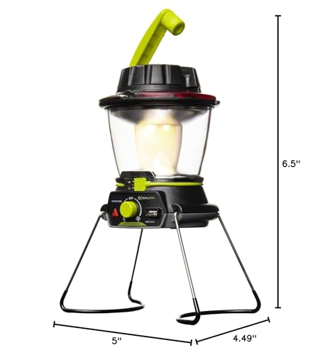600 Lighthouse Multi Functional Adjustable Light Perfect for Camping, Outdoor Events, or Emergency use Lumens USB Charging of Phones and Small Devices Long-Lasting Lithium Battery.