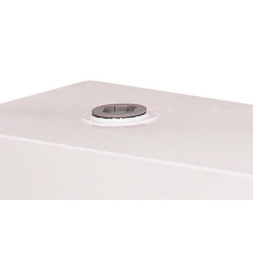 100 Gallon Delta Crescent JOBOX L-Shaped White Steel Liquid Transfer Tank for Trucks - 480000