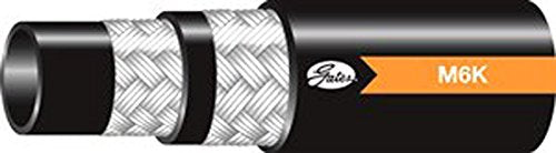 Gates Synthetic Rubber 172-1004-6000 Global Mega6000 Hose, 440' Length, 0.25" ID, 6000 Working PSI, 40°F to +212°F Temperature Range