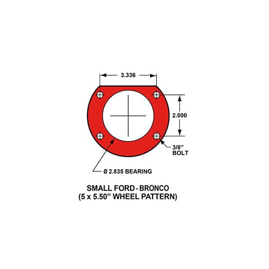 Wilwood REAR,DISC/DRUM,SMALL KIT FORD2.36 OFF,DPL,1 PC,5x5.50 BC,12.19 ROTOR,RED