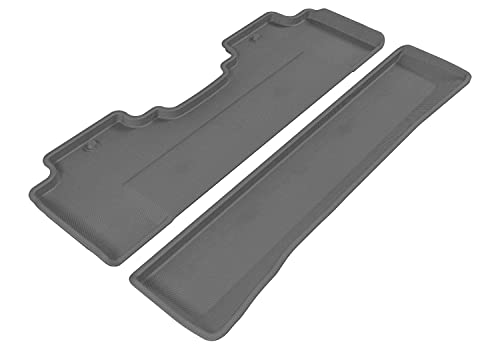 Second Row 3D MAXpider Custom Fit All-Weather Floor Mat for Select Honda Ridgeline Models - Kagu Rubber (Gray)